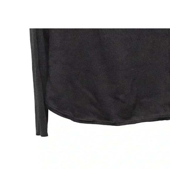 Habitat Clothes to Live In Sweater Size Medium Black Cowl Neck Stretch Buttons - Picture 3 of 12